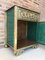 Antique Louis XVI Bronze Vitrine Nightstands with Green Glass Doors and Drawer, Set of 2 18