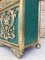Antique Louis XVI Bronze Vitrine Nightstands with Green Glass Doors and Drawer, Set of 2 13