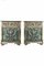 Antike Louis XVI Vitrinen-Nachttische aus Bronze mit Türen und Schublade aus Grünem Glas, 2er Set 1