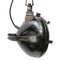Vintage Industrial Black Enameled Metal and Clear Glass Scissor Lamp 5
