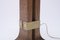 Vintage Tischlampe aus Holz & Messing, 1960er 11