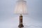 Vintage Tischlampe aus Holz & Messing, 1960er 3