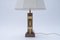 Vintage Wood and Brass Table Lamp, 1960s 4