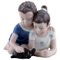 Siblings with Turtle Porcelain Figurine from Lyngby Porcelæn, Denmark, 1940s 1