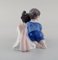 Siblings with Turtle Porcelain Figurine from Lyngby Porcelæn, Denmark, 1940s 4