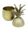 Antique Chiseled Brass and Gilt Pineapple Box Caddy 2