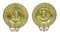 19th Century French Brass Memorial Sconces, Set of 2, Image 1