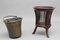 Antique Mahogany and Brass Planters, Set of 2 1