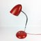 Lampada da tavolo Bauhaus in metallo rosso, anni '50, Immagine 1