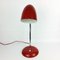Lámpara de mesa Bauhaus de metal rojo, años 50, Imagen 7