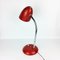 Lampada da tavolo Bauhaus in metallo rosso, anni '50, Immagine 2