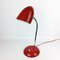 Lampada da tavolo Bauhaus in metallo rosso, anni '50, Immagine 8