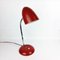 Bauhaus Tischlampe aus rotem Metall, 1950er 6