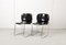 Mid-Century German Black Stacking Chairs by Gerd Lange for Drabert, 1980s, Set of 5 1