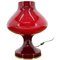 Rote Glas Tischlampe von Stefan Tabery, 1960er 1