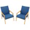 Blaue Sessel, 1960er, 2er Set 1