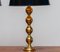 Large Swedish Brass Spherical Table Lamps with Black Shades, 1950s, Set of 2 4
