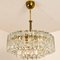 Glass and Brass Chandelier by J.T. Kalmar, 1960s 7