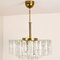 Glass and Brass Chandelier by J.T. Kalmar, 1960s 5