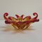 Vintage Orange Murano Glass Bowl, Image 1