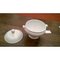 Sopera redonda de cerámica blanca, década de 1800, Imagen 3