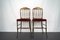 Vintage Red Velvet Brass Chairs from Chiavari, 1950s, Set of 2, Image 8