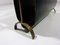Black Leather and Brass Magazine Rack, 1950s 7