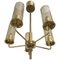 Fully Restored Mid-Century Swedish Brass Chandelier by Hans-Agne Jakobsson for AB Markaryd, 1970s 1