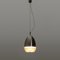 Italian Brushed Metal and Glass Pendant Lamp, 1960s, Image 4