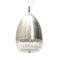 Italian Brushed Metal and Glass Pendant Lamp, 1960s, Image 1