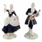 Rococo Couple in Hand-Painted Porcelain from Royal Dux, 1940s, Set of 2 1