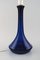 Table Lamp in Royal Blue Art Glass with Brass Mounting from Holmegaard, 1960s, Image 2