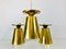 Polished Brass Pendant Lamps Attributed to Paavo Tynell, 1950s, Set of 3, Image 2