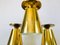 Polished Brass Pendant Lamps Attributed to Paavo Tynell, 1950s, Set of 3 5