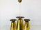 Polished Brass Pendant Lamps Attributed to Paavo Tynell, 1950s, Set of 3 11