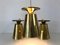 Polished Brass Pendant Lamps Attributed to Paavo Tynell, 1950s, Set of 3 6