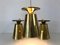 Polished Brass Pendant Lamps Attributed to Paavo Tynell, 1950s, Set of 3, Image 6