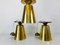 Polished Brass Pendant Lamps Attributed to Paavo Tynell, 1950s, Set of 3 16