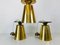 Polished Brass Pendant Lamps Attributed to Paavo Tynell, 1950s, Set of 3, Image 16