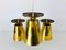 Polished Brass Pendant Lamps Attributed to Paavo Tynell, 1950s, Set of 3 12