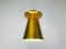 Polished Brass Pendant Lamps Attributed to Paavo Tynell, 1950s, Set of 3 7