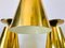 Polished Brass Pendant Lamps Attributed to Paavo Tynell, 1950s, Set of 3 13