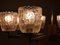 Large Mid-Century Teak and Frosted Glass Chandelier, 1960s 5