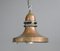 Vintage Industrial Swedish Copper Pendant Lamp, 1920s 4