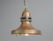 Vintage Industrial Swedish Copper Pendant Lamp, 1920s, Image 1