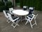 French Outdoor Folding Table & Chairs Set from Triconfort, 1990s, Set of 7 5
