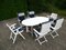 French Outdoor Folding Table & Chairs Set from Triconfort, 1990s, Set of 7 4