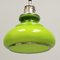 Lampada da soffitto vintage in vetro opalino verde e giallo, anni '60, Immagine 3