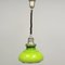 Lámpara de techo vintage de vidrio opalino verde y amarillo, años 60, Imagen 1
