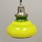 Vintage Opaline Green and Yellow Ceiling Lamp, 1960s 2